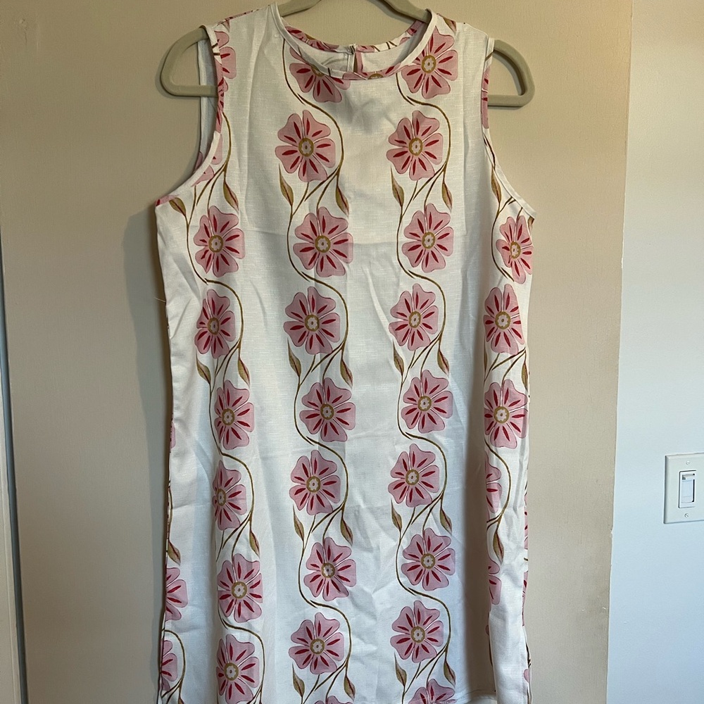 SHEIN Pink and White Floral Mini Dress